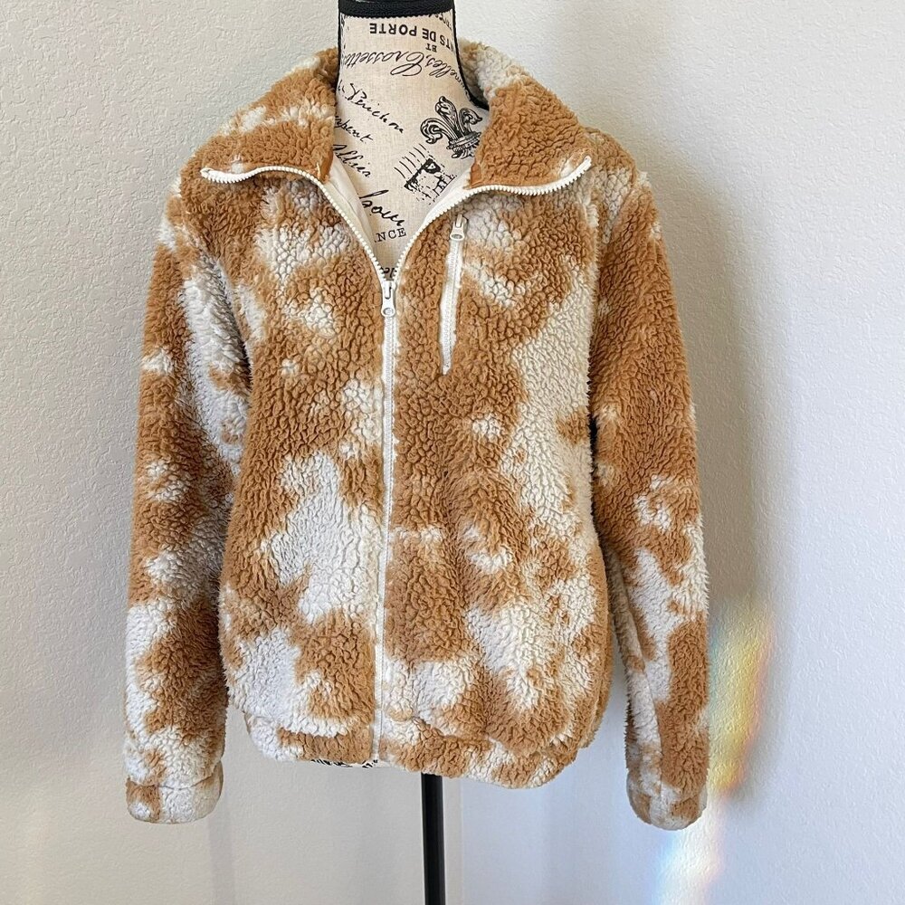 Betsey Johnson Performance Teddy Fleece Jacket XS Brown
